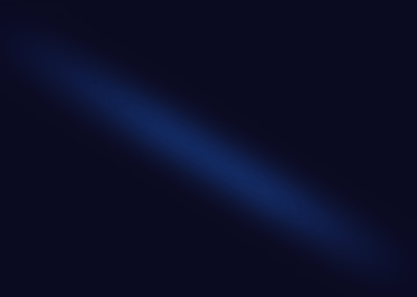 Dunkelblauer diagonaler Lichtstreifen auf schwarzem Hintergrund.