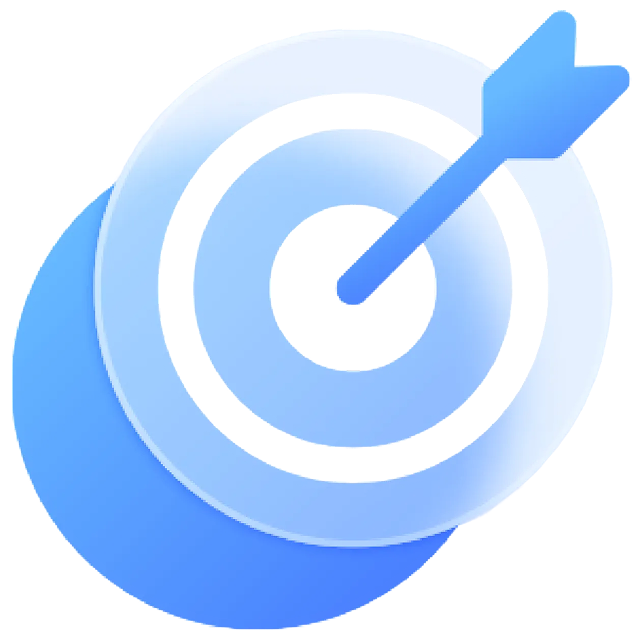 Zielscheibe-Icon – präzise KI-Klassifizierung