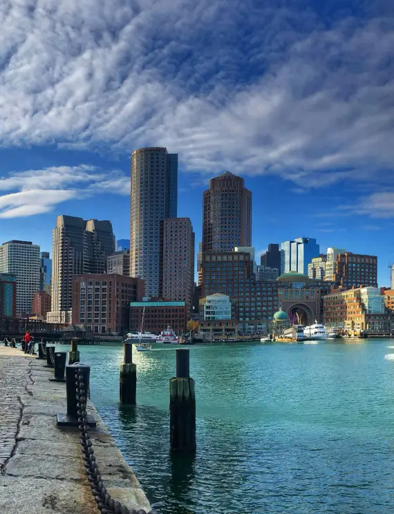 Wide view of Boston