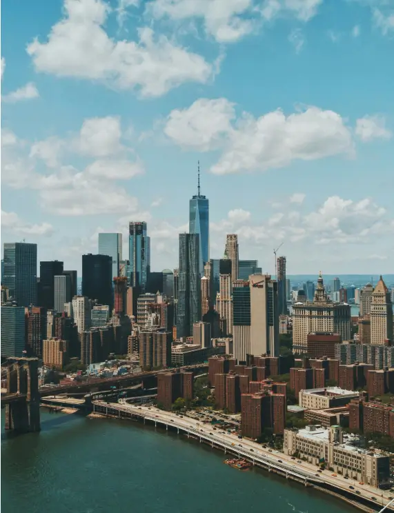 Wide view of Manhattan