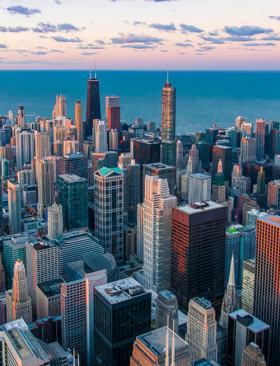 Wide view of Chicago