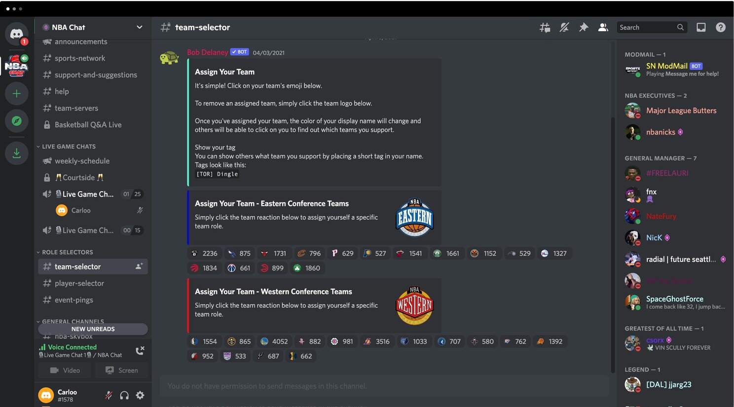 NBA Chat Discord server