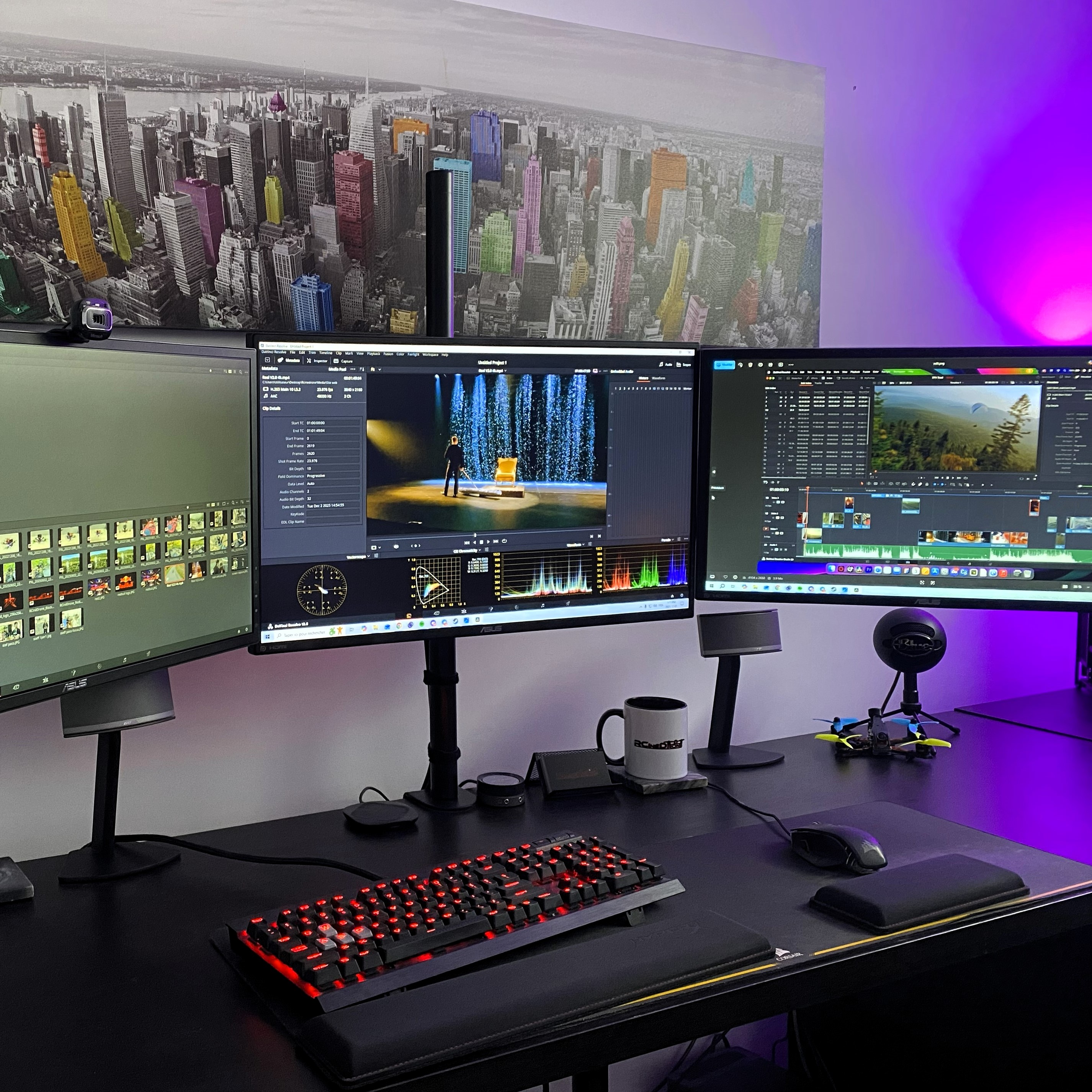 Swol sur table avec blackmajic camera 