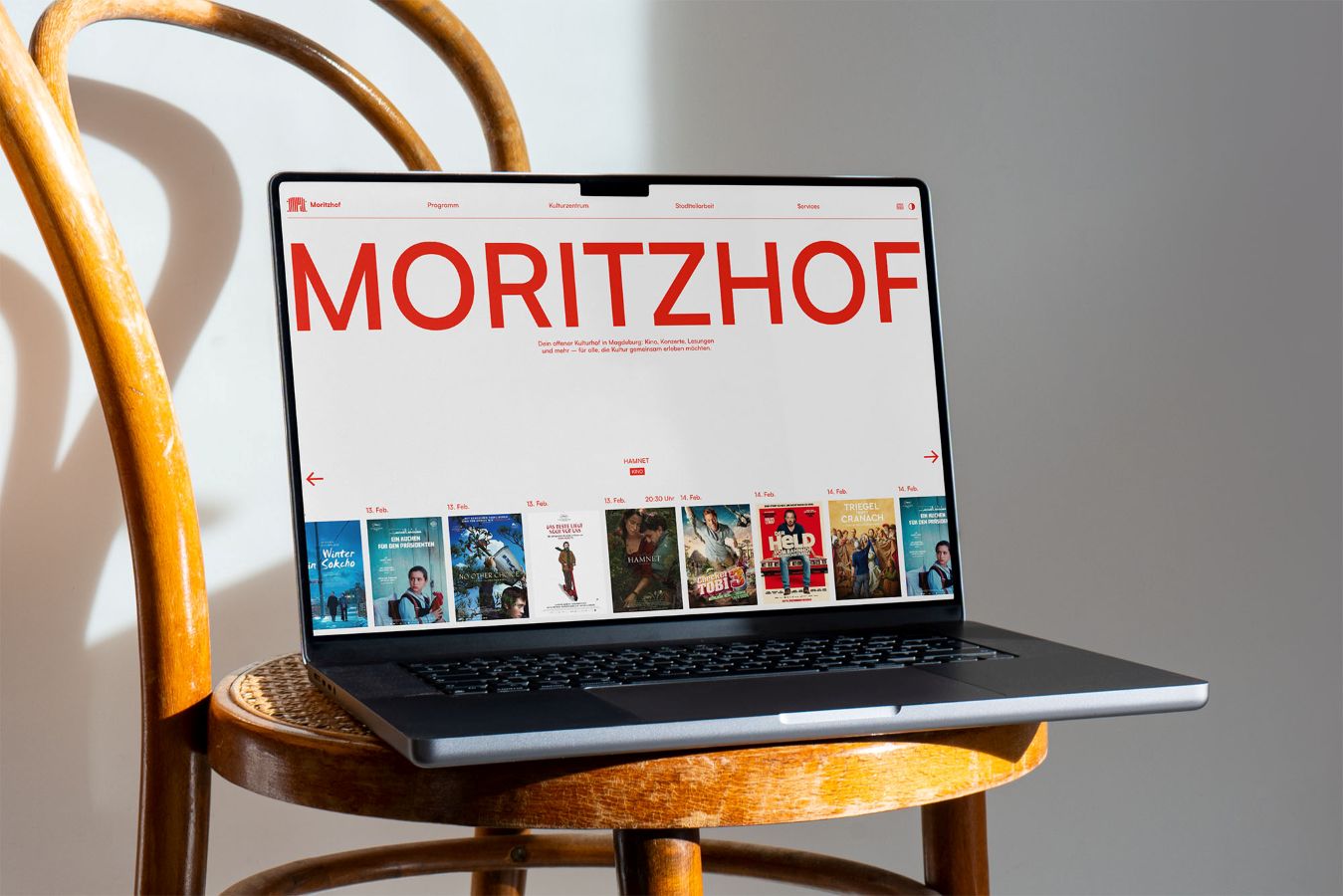 Screenshot der Homepage