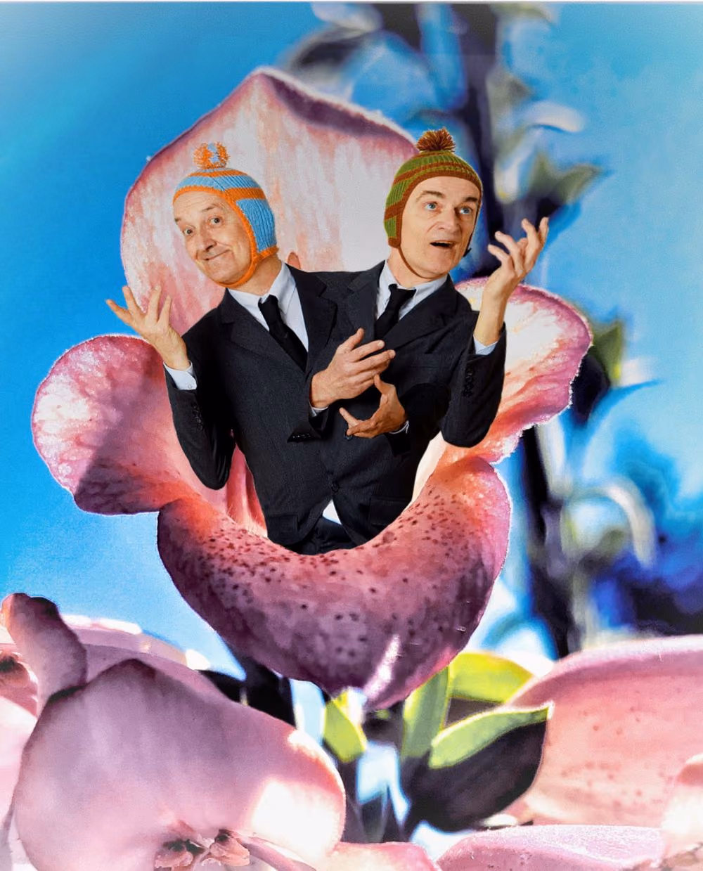 Ulan und Bator sind mit einer Blume verwachsen 