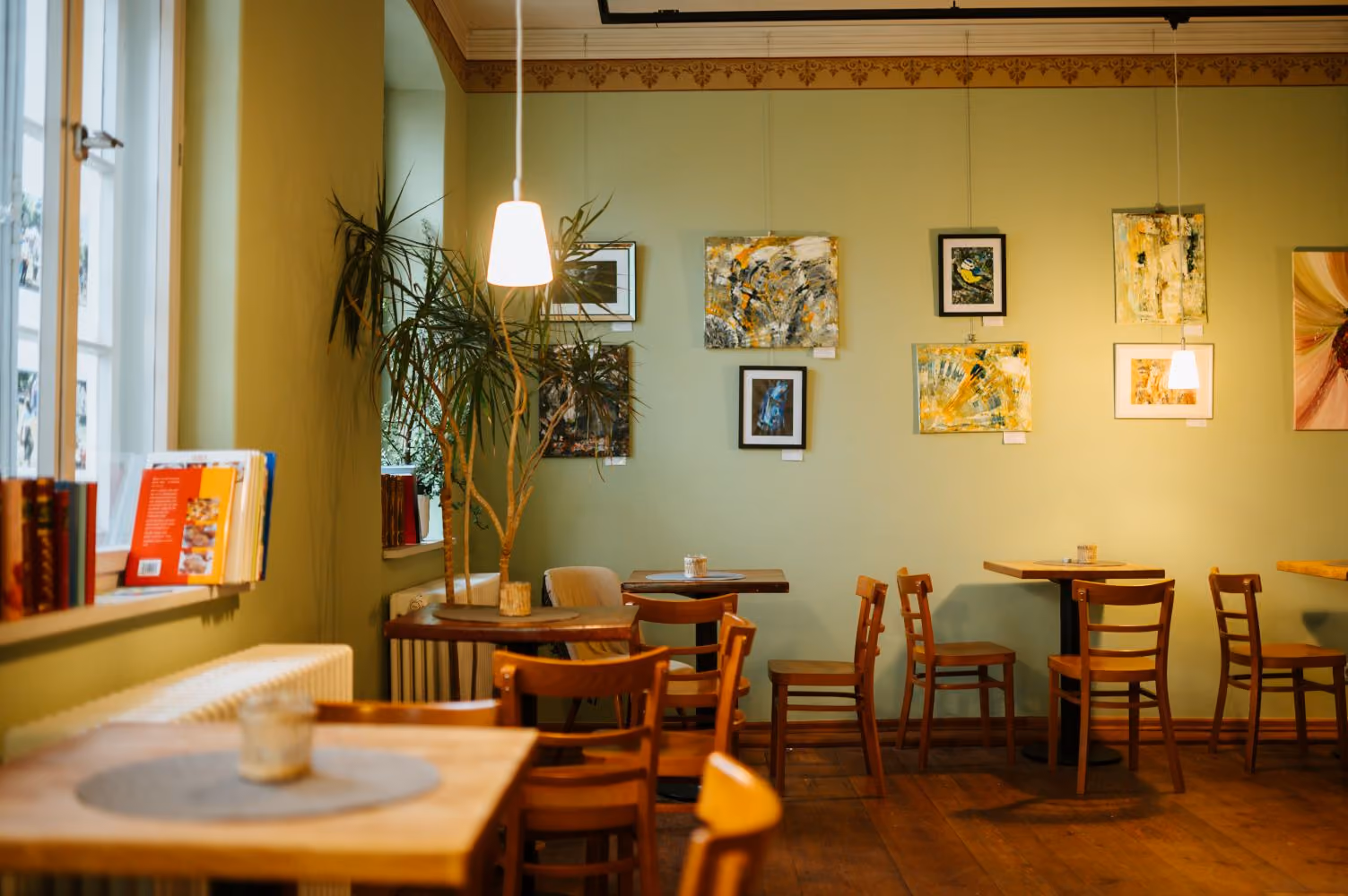 Blick ins HofCafé auf dem Moritzhof
