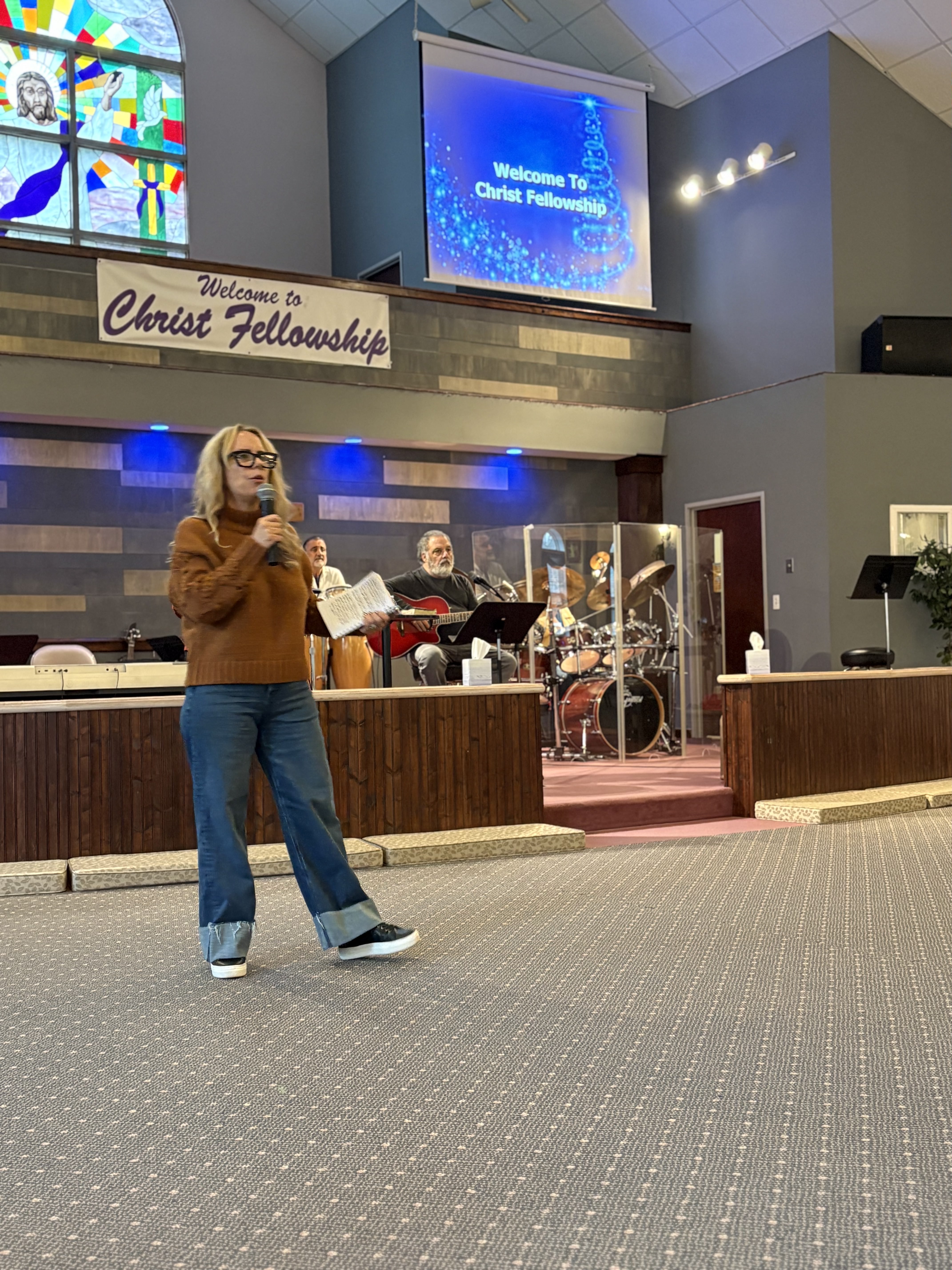 image of festive church decor