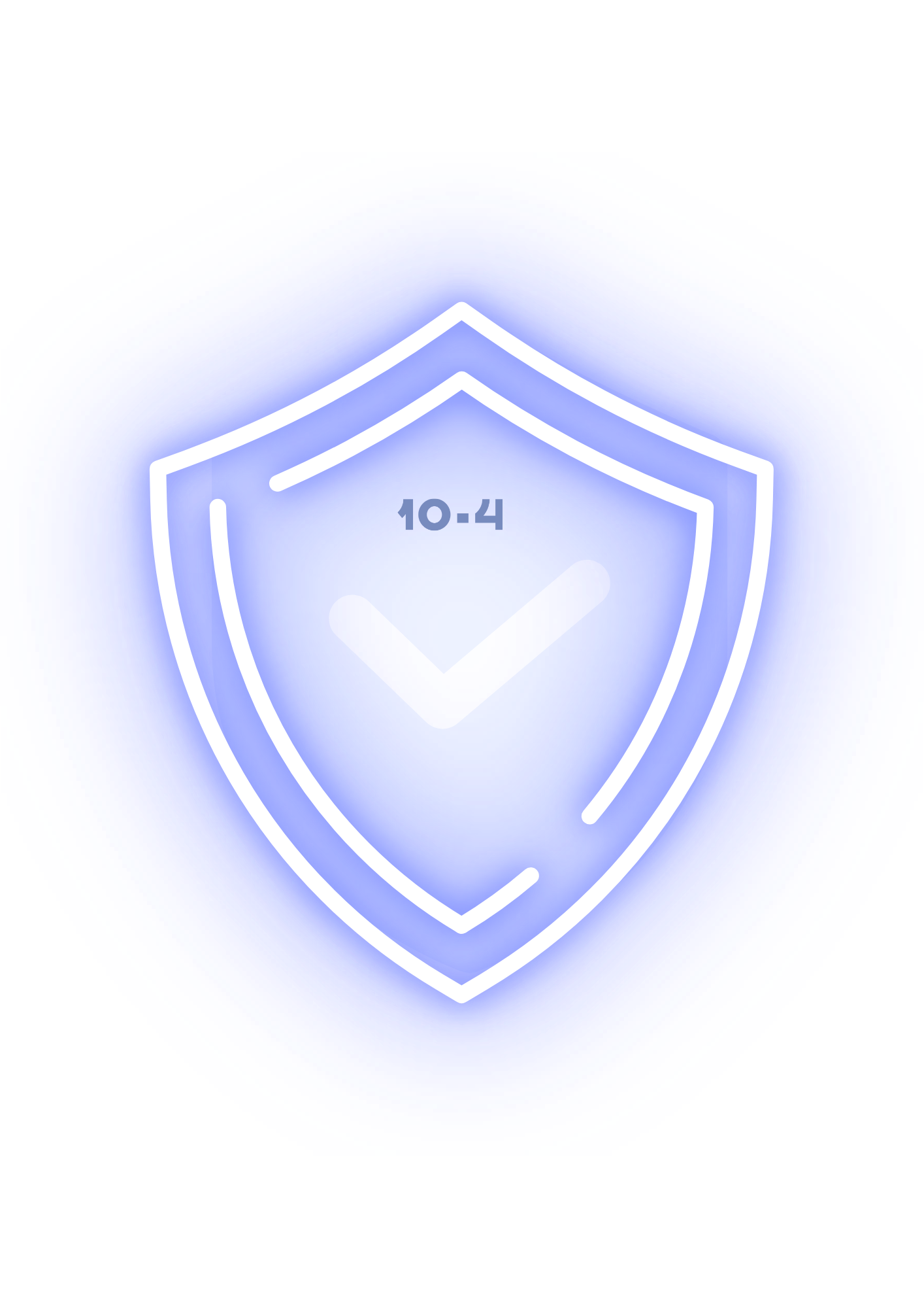 Glowing shield icon with a checkmark superimposed over a blurred dark-themed user interface displaying a list of names, roles, statuses, and contact numbers.