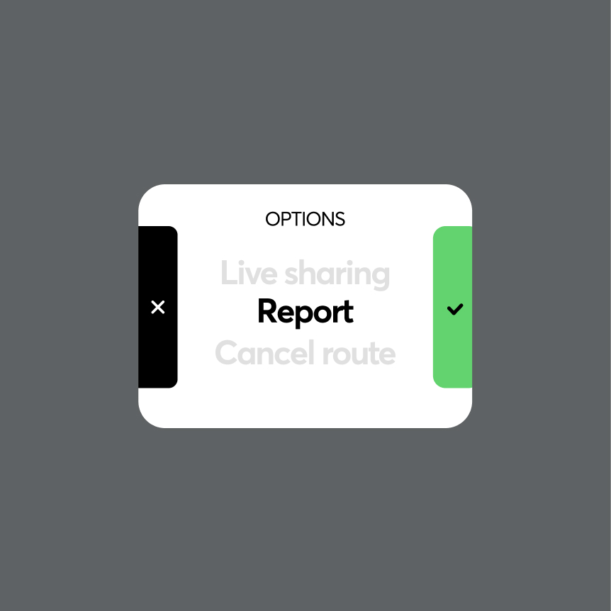 Modal Option en mode ON Bike