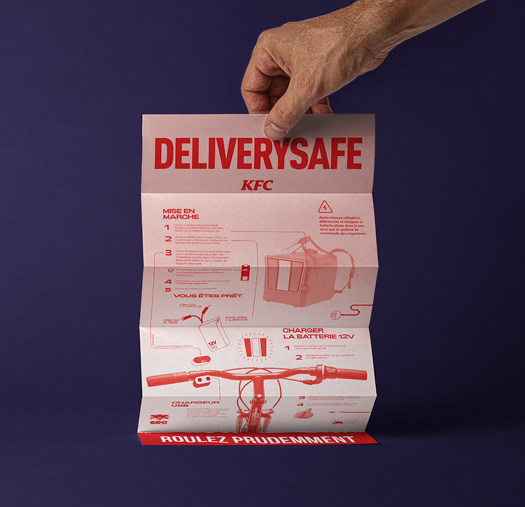 Guide d'utilisation du sac KFC Delivery Safe