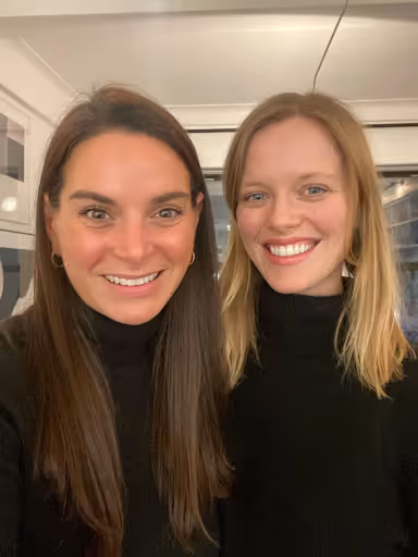 See? We’re real people! Jamie (left) and Katie (right).