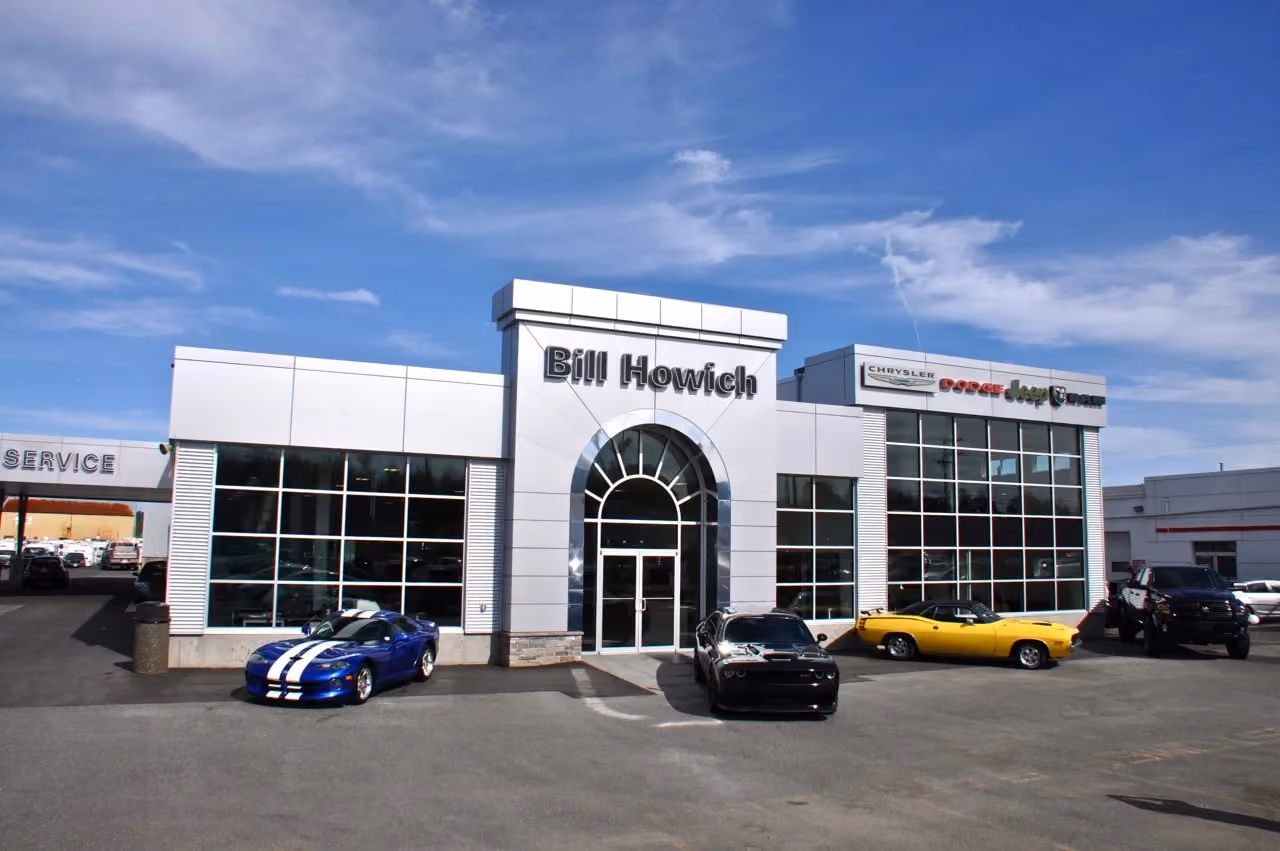 Roofing project for the Bill Howich auto dealership in Campbell River.