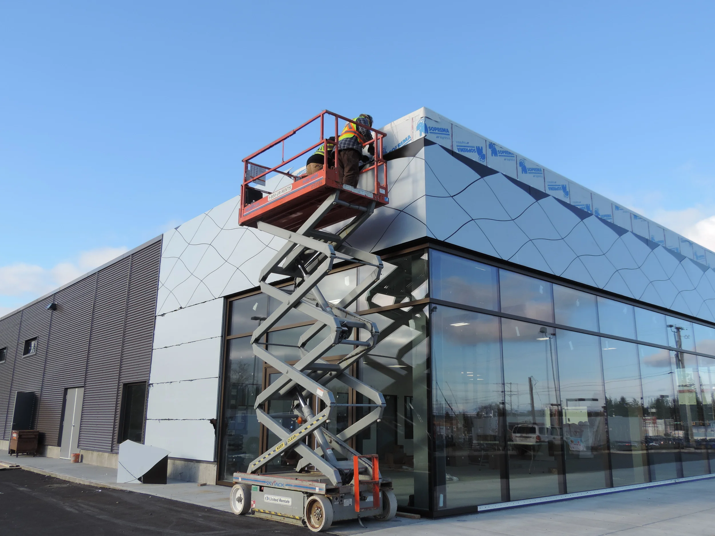 Campbell River Hospital Roof Replacement — roof installation in progress by Nelson Roofing (photo 1)