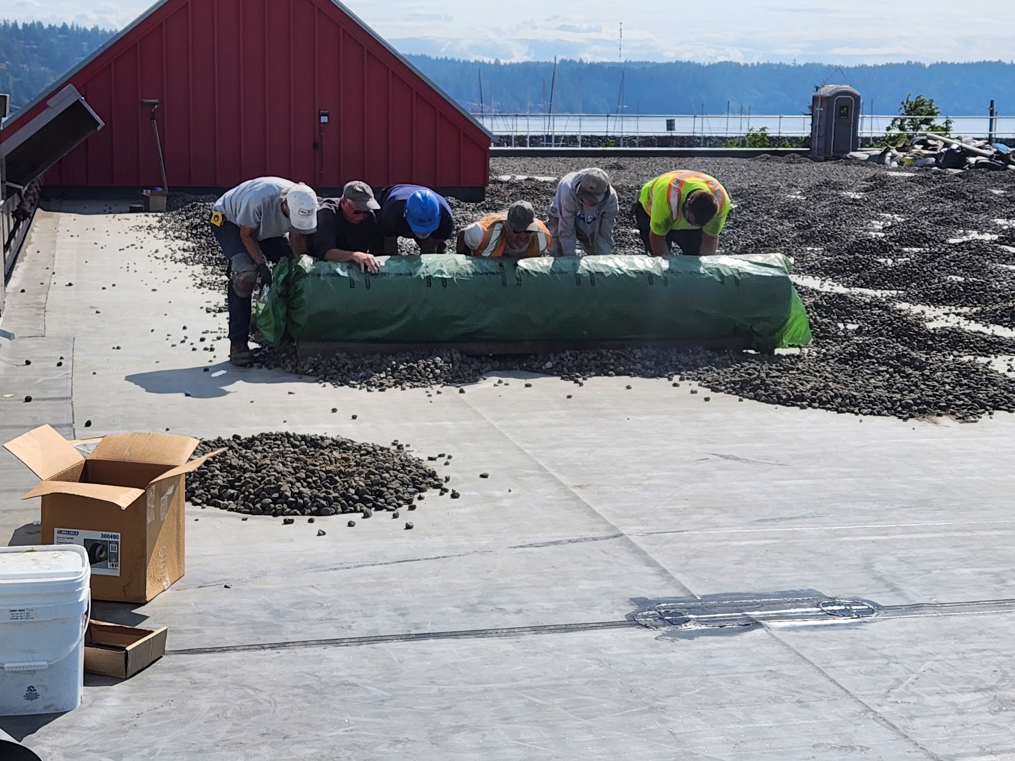 Discovery Harbour Shopping Centre — roof installation in progress by Nelson Roofing (photo 2)