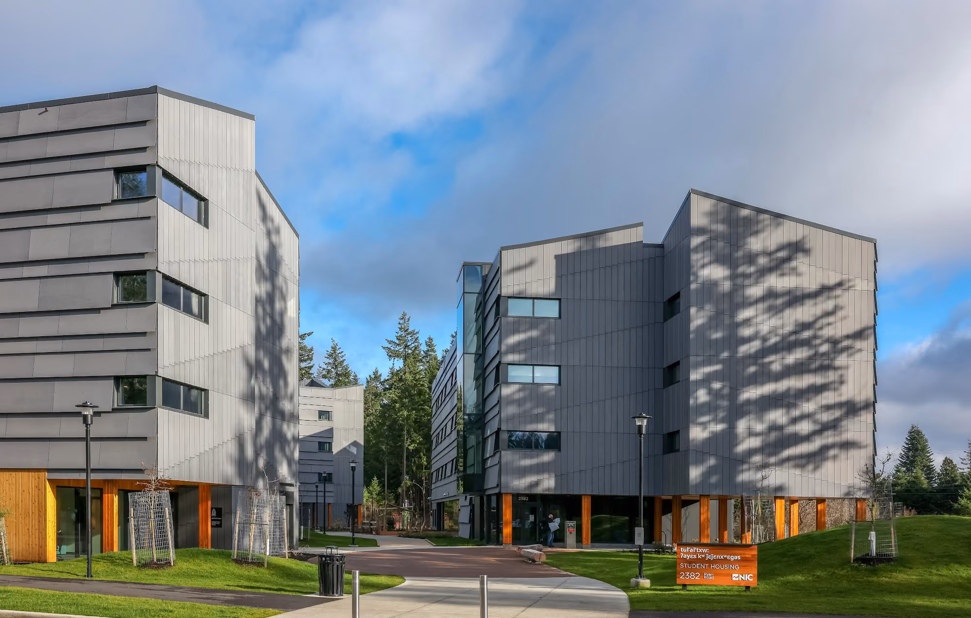North Island College Student Housing — completed sheet-metal cladding by Nelson Roofing (photo 5)