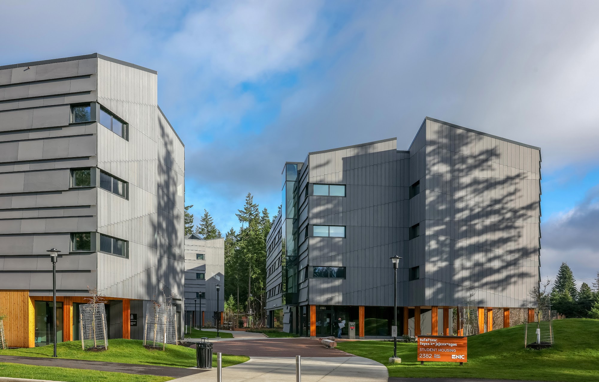 North Island College Student Housing — completed sheet-metal cladding by Nelson Roofing (photo 5)
