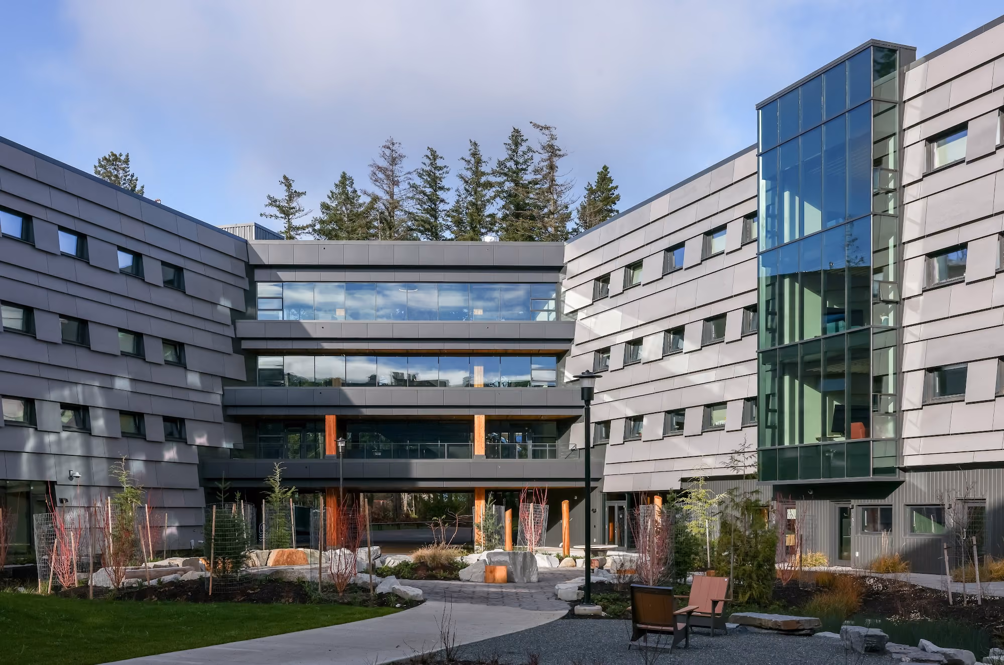 North Island College Student Housing — completed sheet-metal cladding by Nelson Roofing (photo 9)