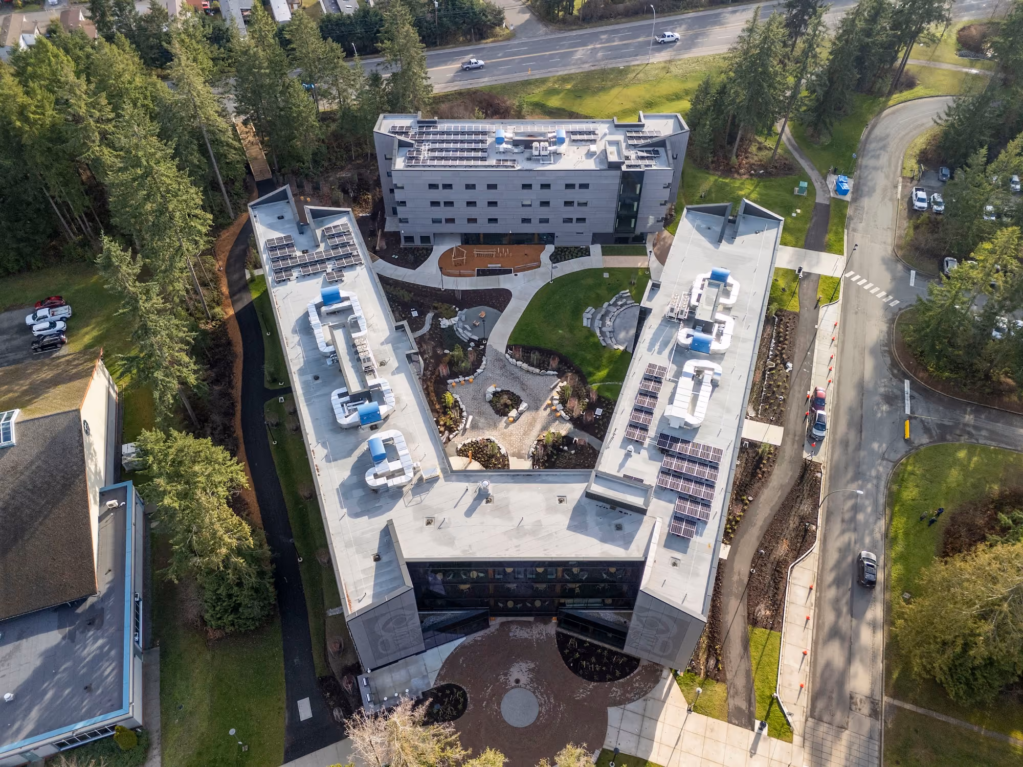 North Island College Student Housing — completed sheet-metal cladding by Nelson Roofing (photo 13)
