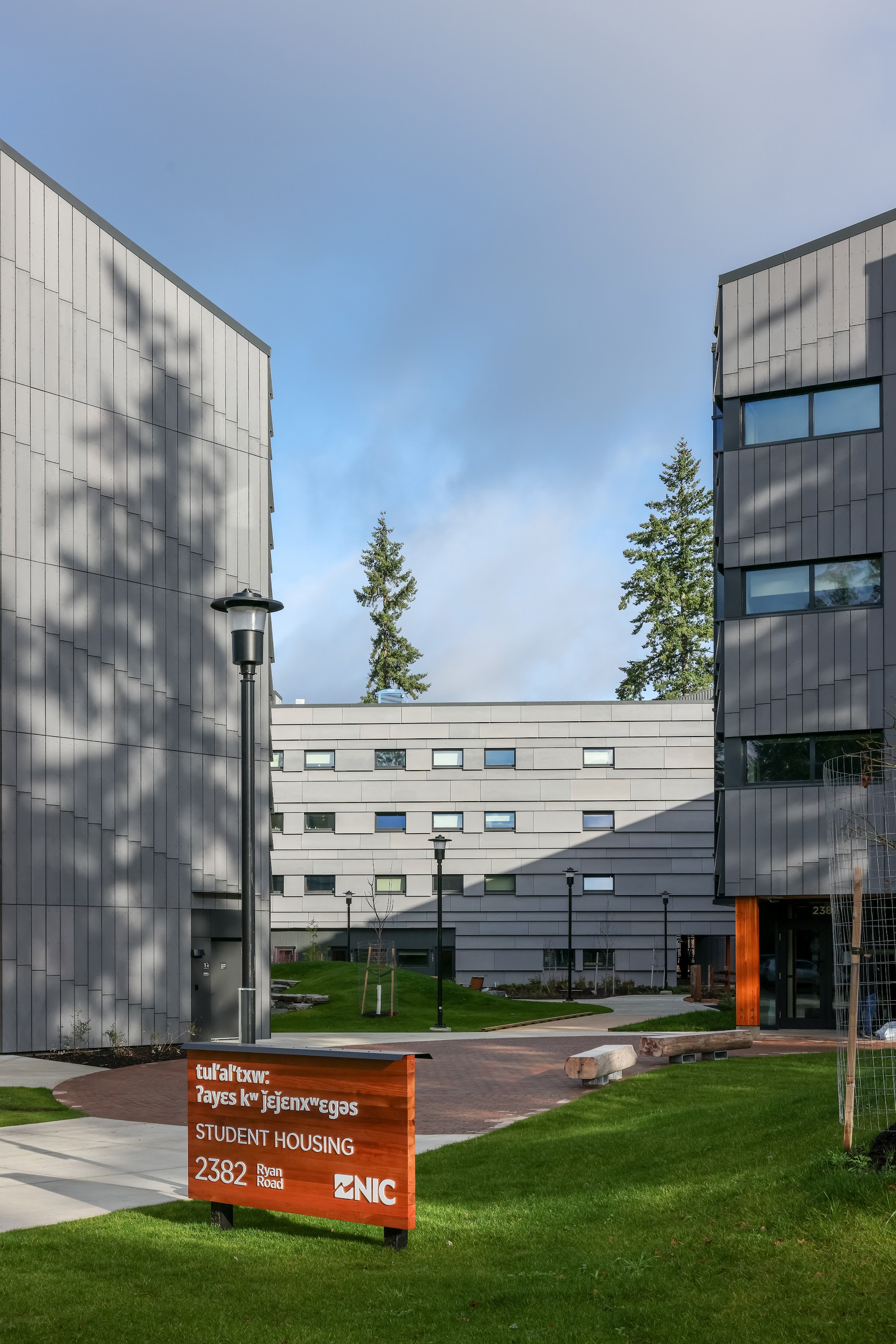 North Island College Student Housing — completed sheet-metal cladding by Nelson Roofing (photo 6)