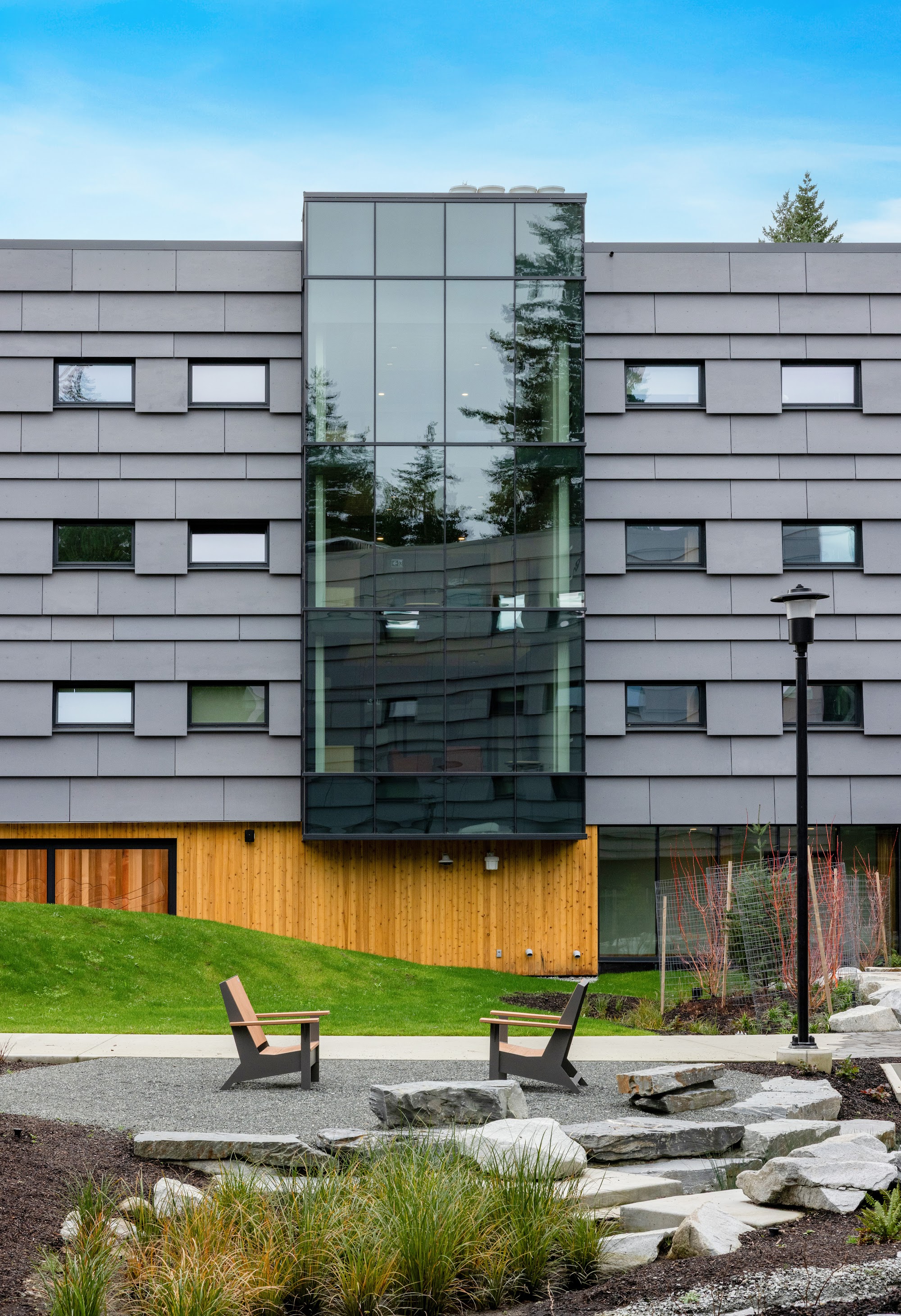 North Island College Student Housing — completed sheet-metal cladding by Nelson Roofing (photo 12)