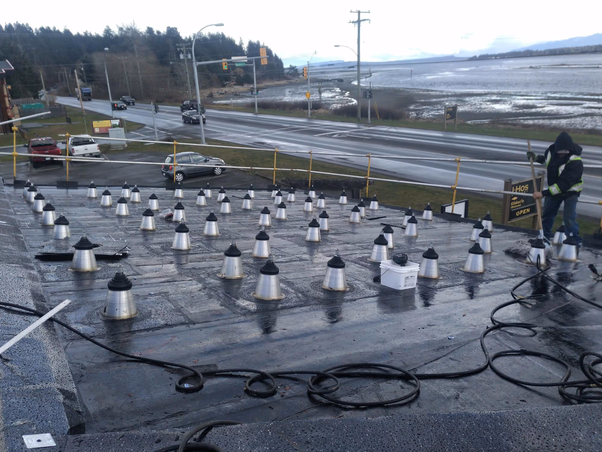 I-Hos Gallery — roof installation in progress by Nelson Roofing (photo 1)