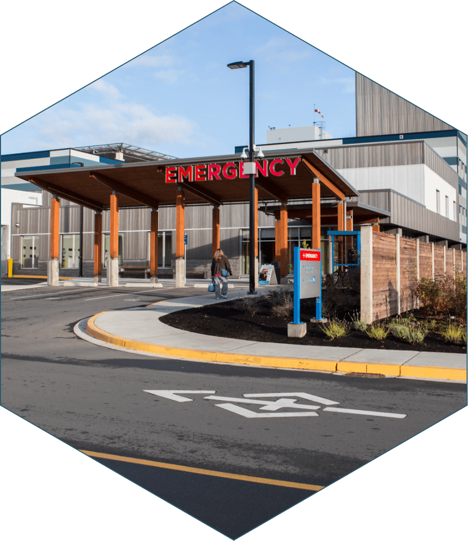 348,000-square-foot roof replacement for the new Campbell River Hospital.