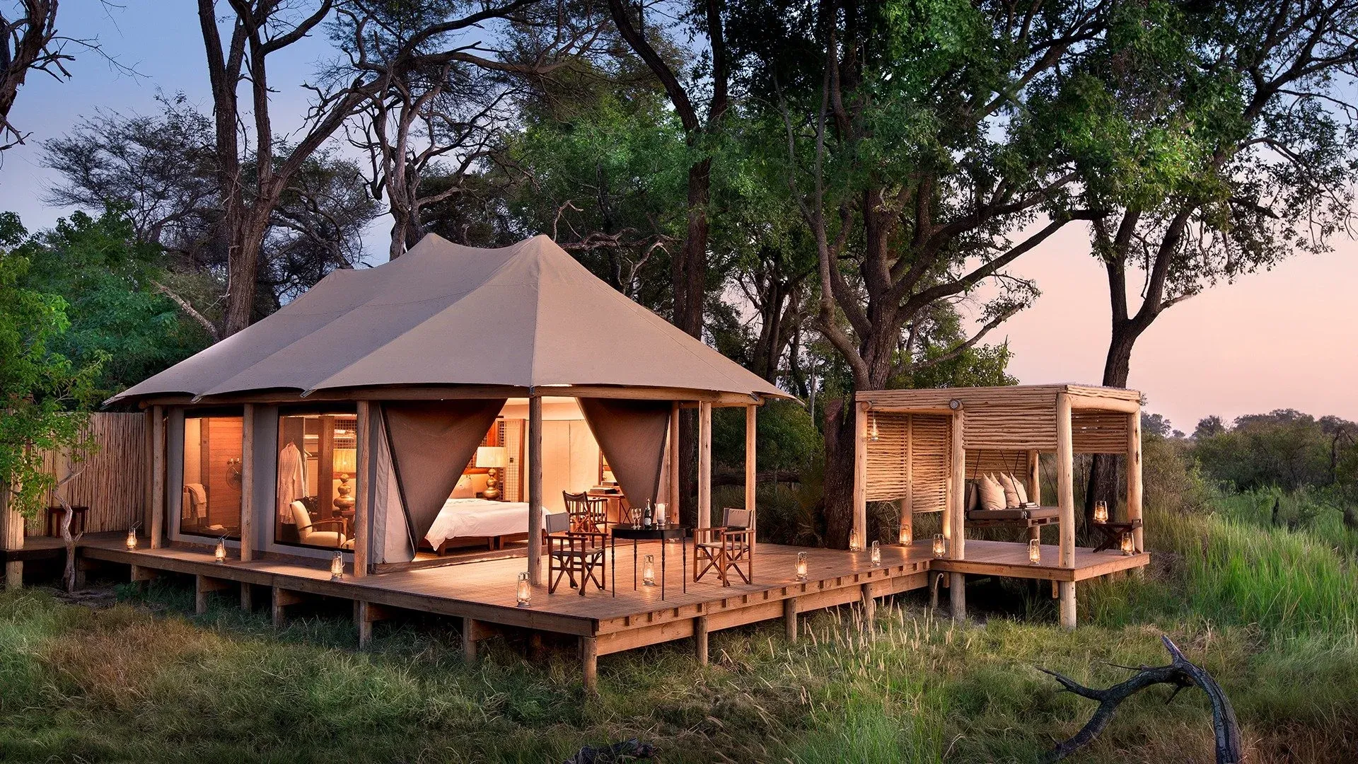 An African safari lodge