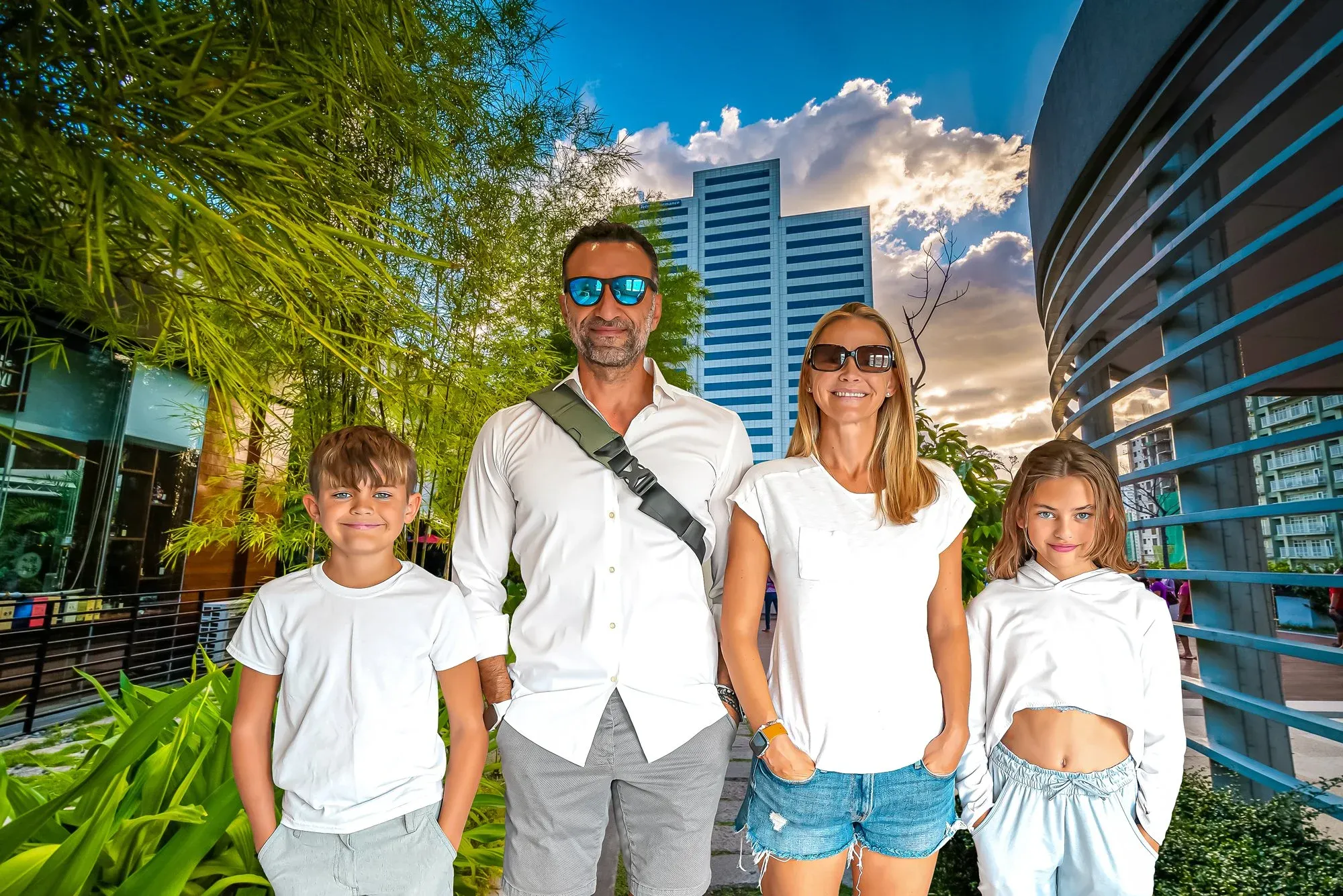 The Lockwood family standing together in Manila