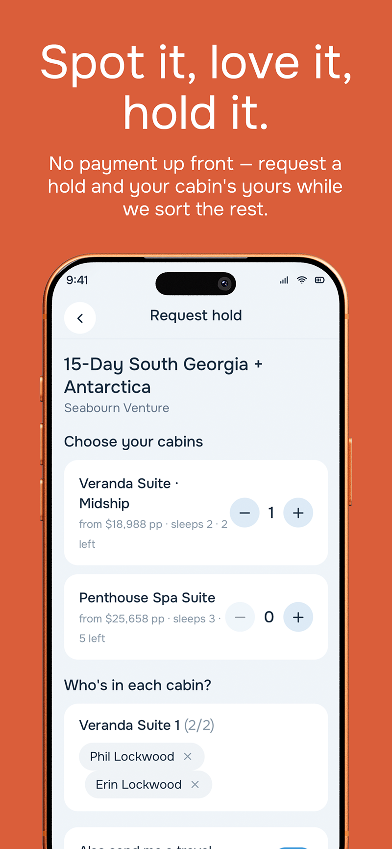 Antarctica Cruise Drop mobile app — slide 3