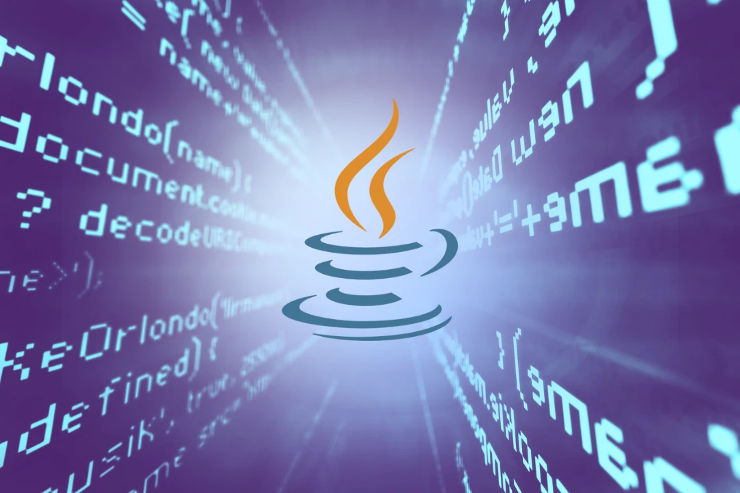 java logo over an abstract tech background