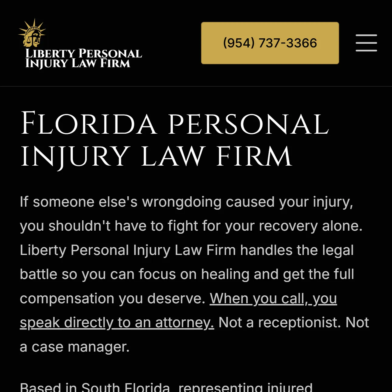 image of Liberty website Home Mobile