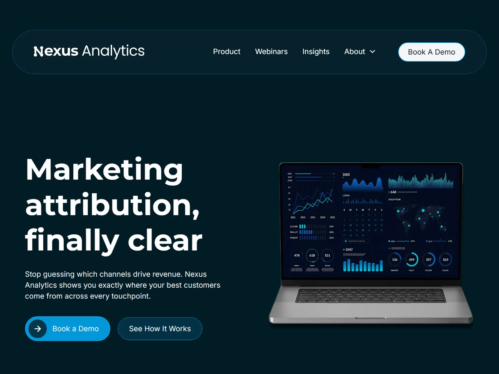 image of the Nexus Analytics website