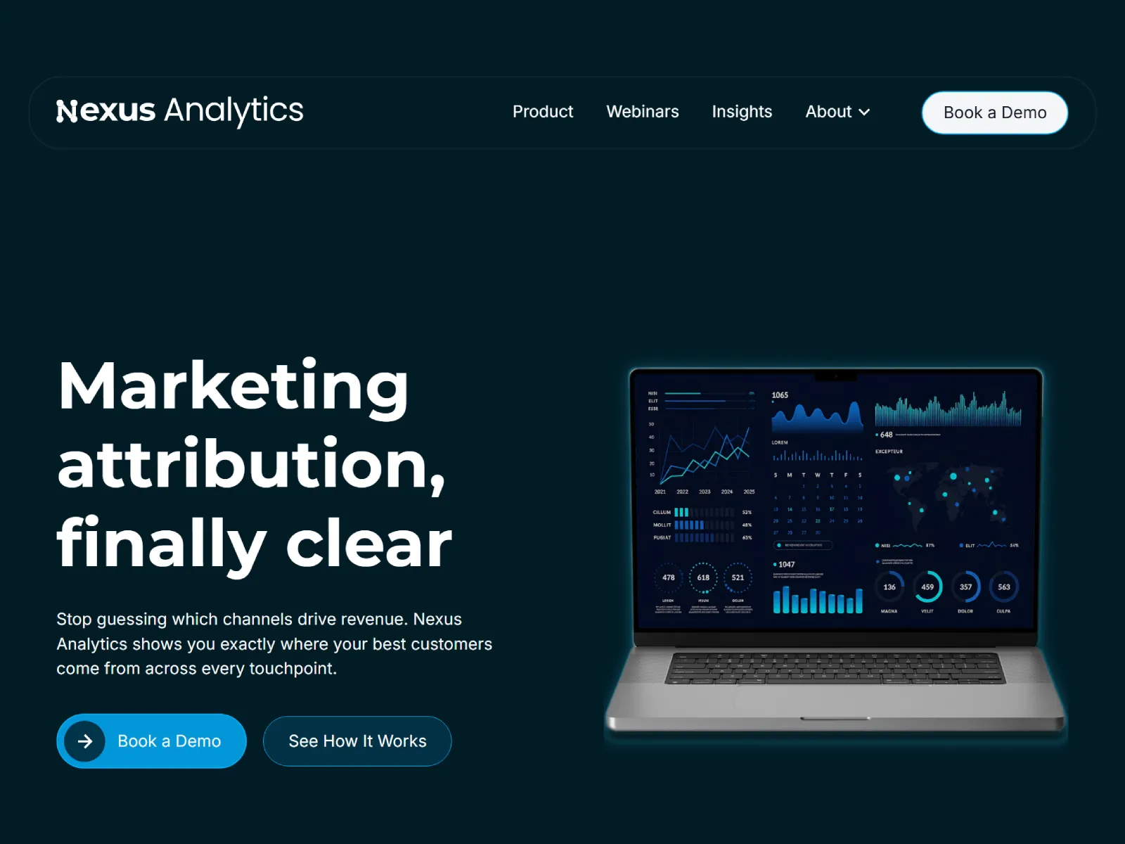 image of the Nexus Analytics website