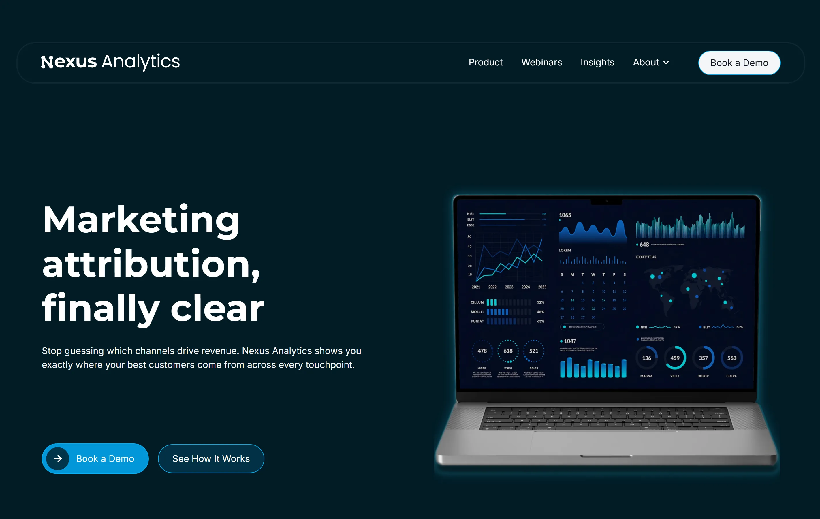 image of the Nexus Analytics website