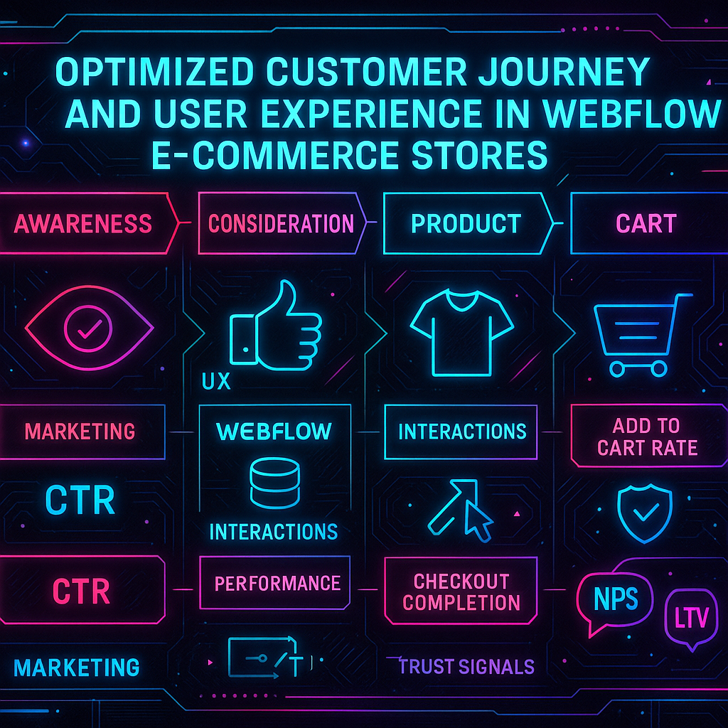 image of Optimized customer journey and user experience in Webflow e-commerce stores