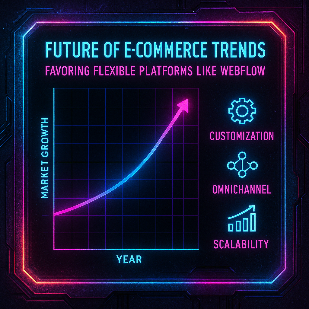 image of Future of e-commerce trends favoring flexible platforms like Webflow
