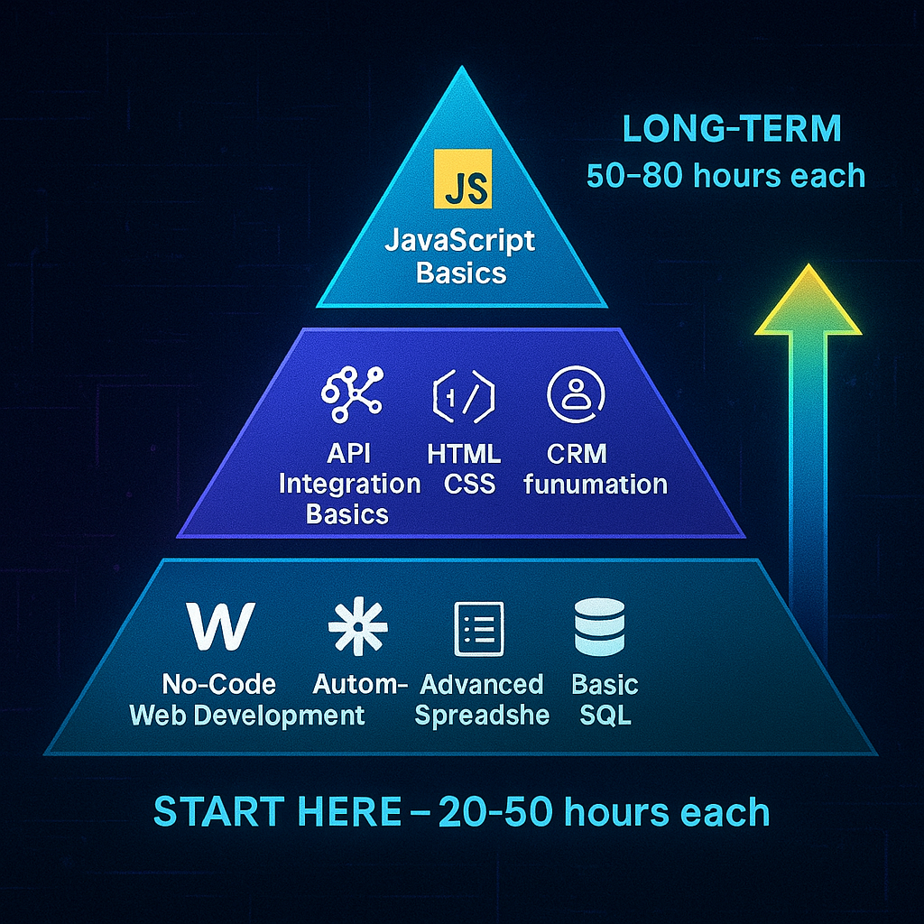 Technical skills progression pyramid for operations leaders