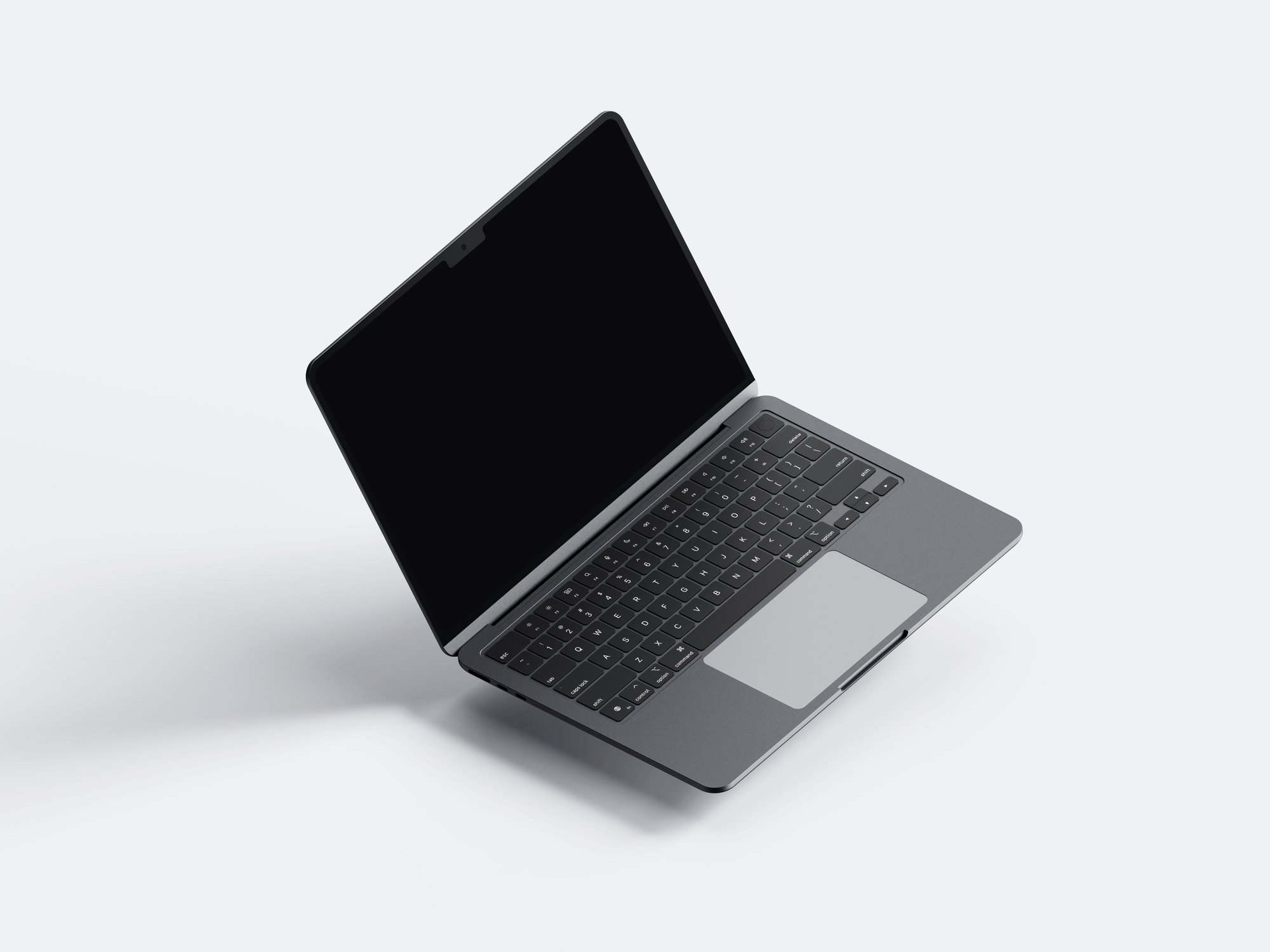 Angled MacBook Air on a light background showing a simplified smart building strategy