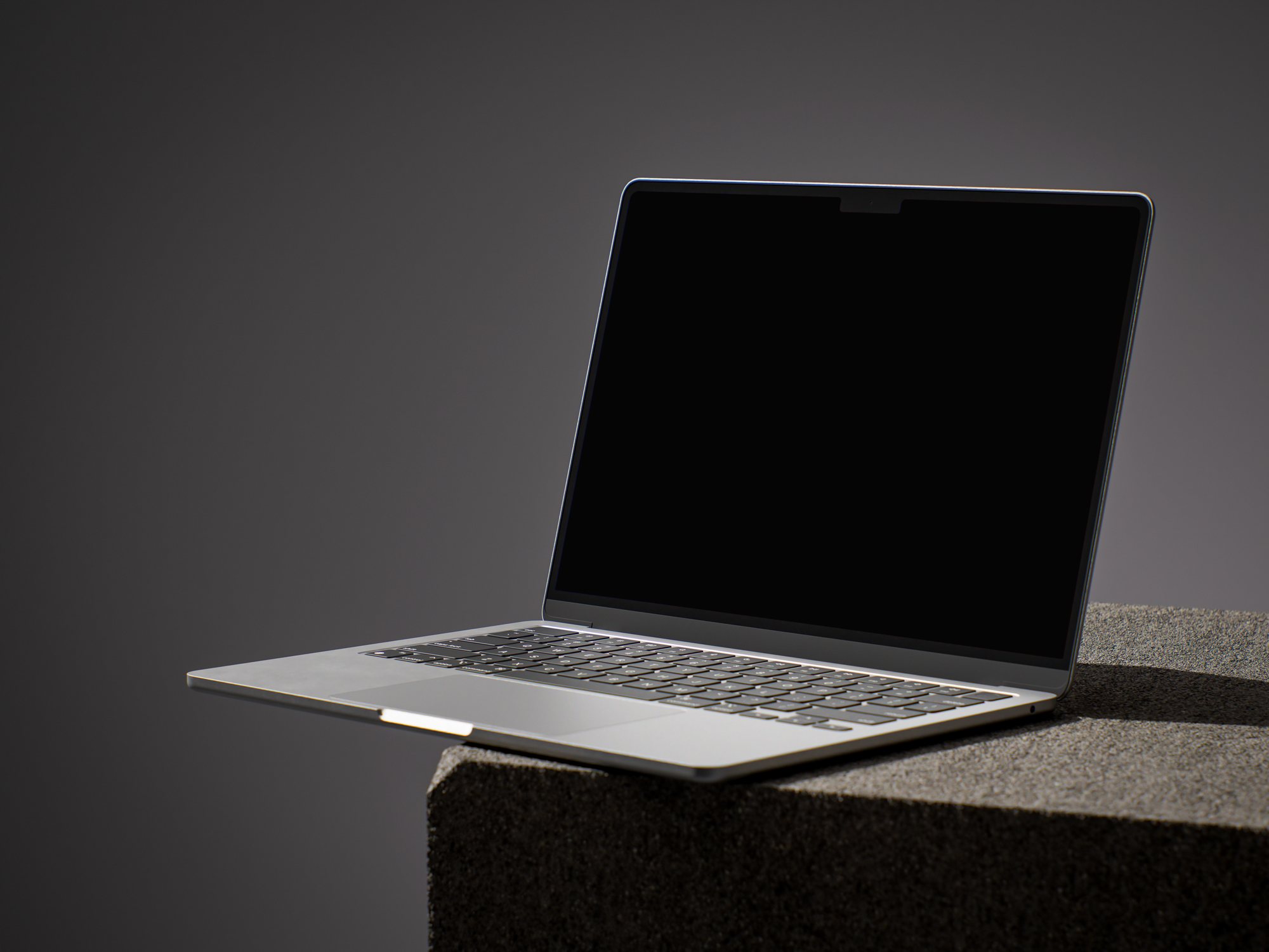 MacBook at a three quarter angle showing a live air handling unit graphic