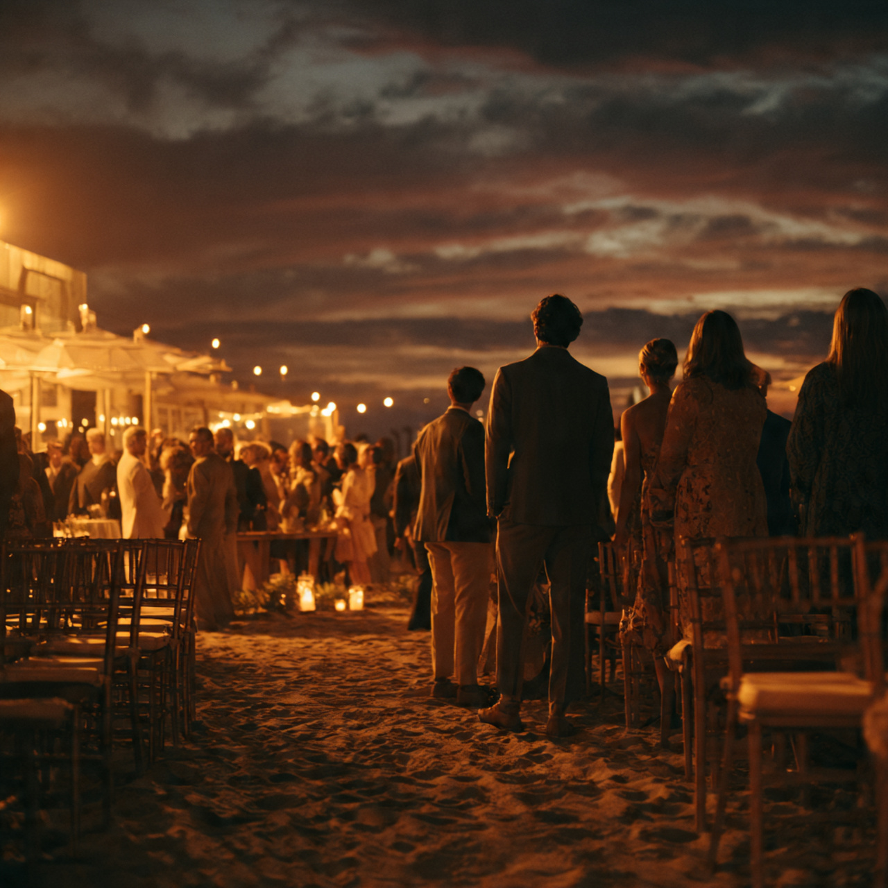 Scene from outdoor wedding reception