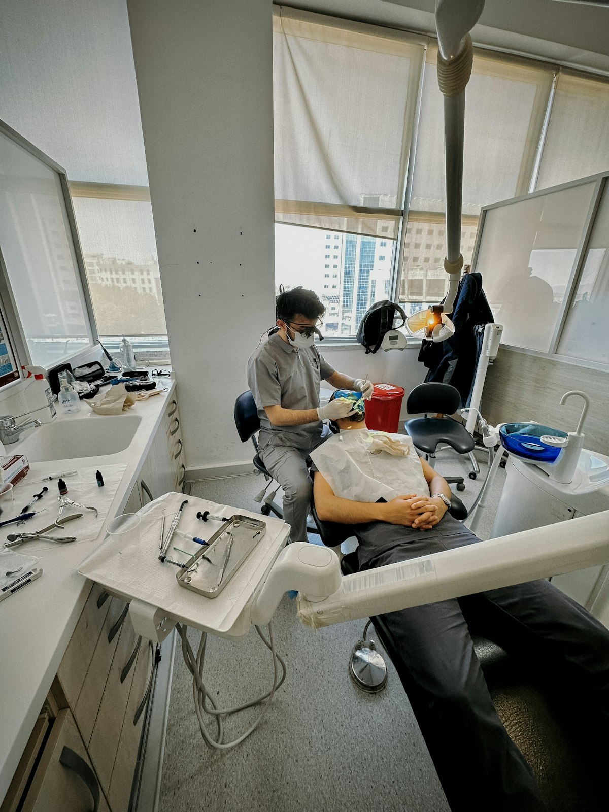 Dental team member providing calm, attentive patient care