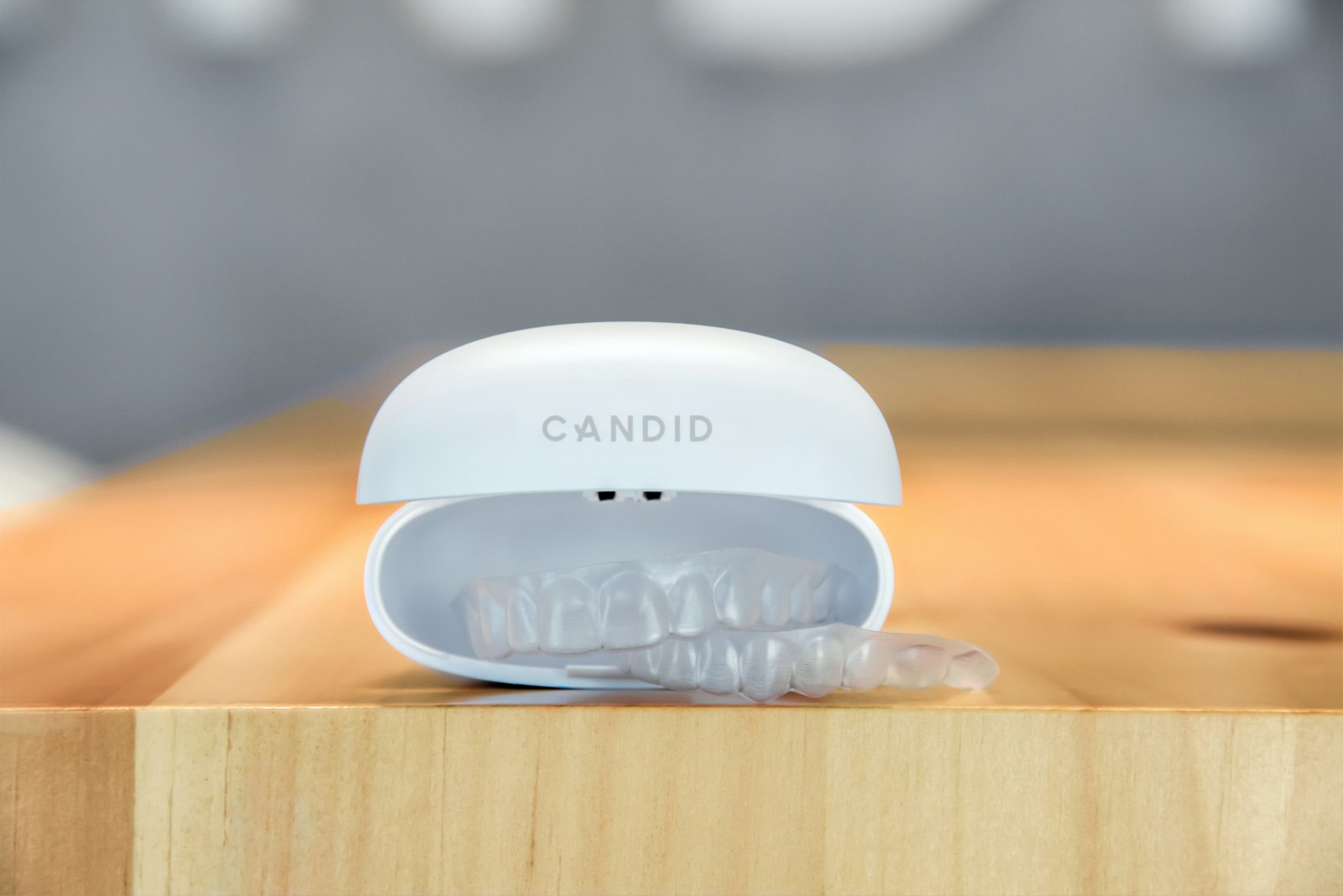 Dental appliance shown on a plain background