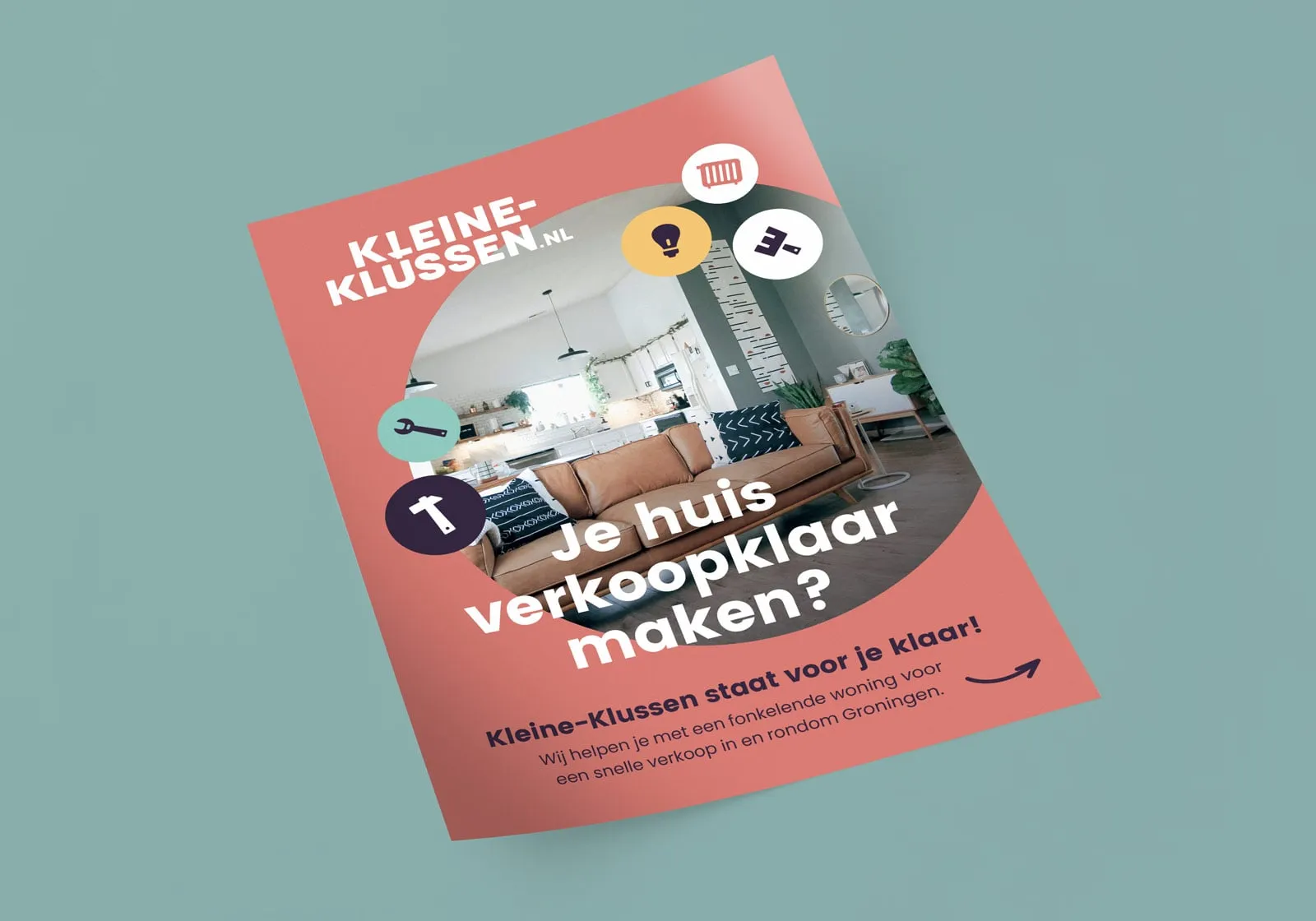 mockup van een flyer