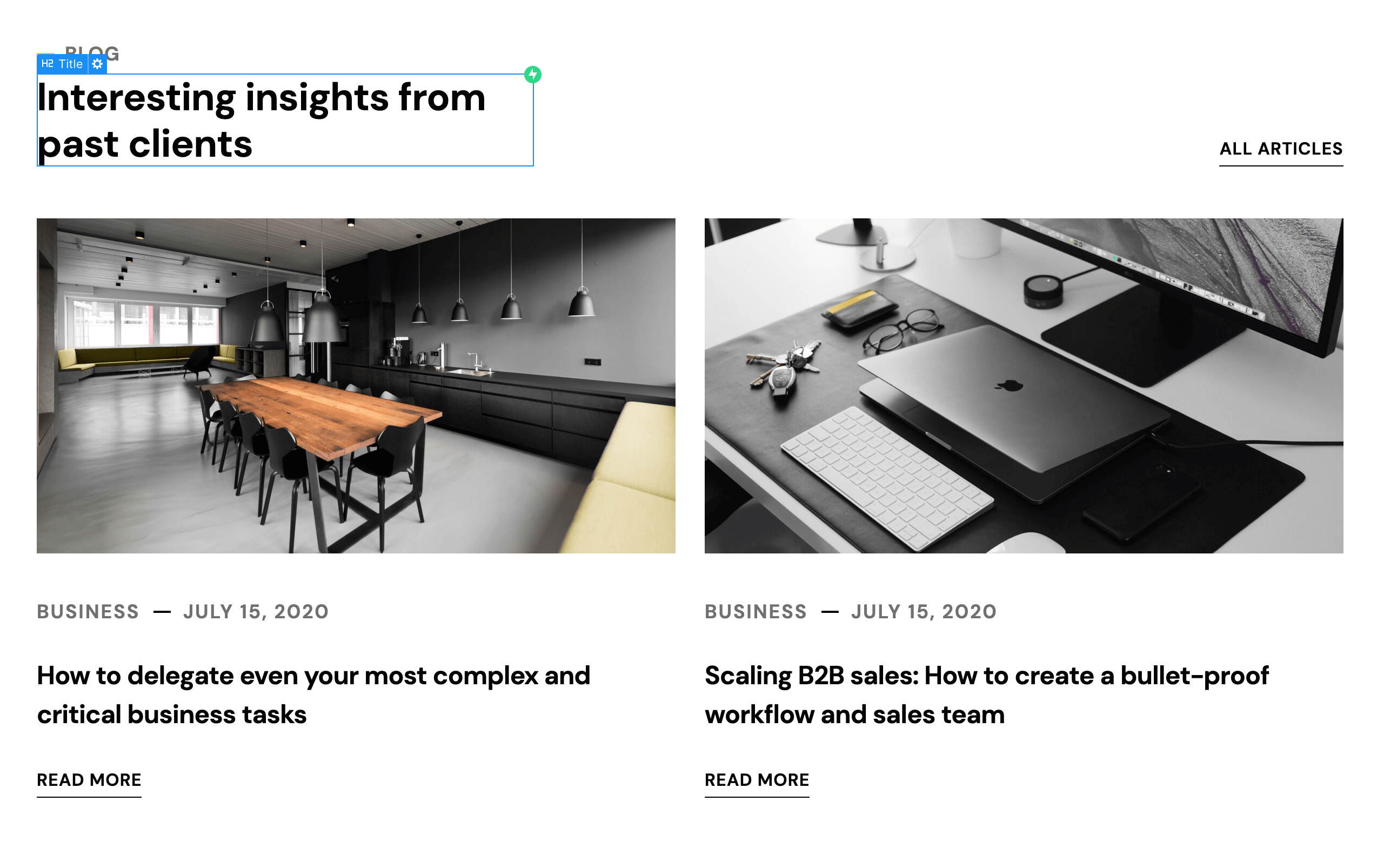 CMS Items - Consultant Webflow Template