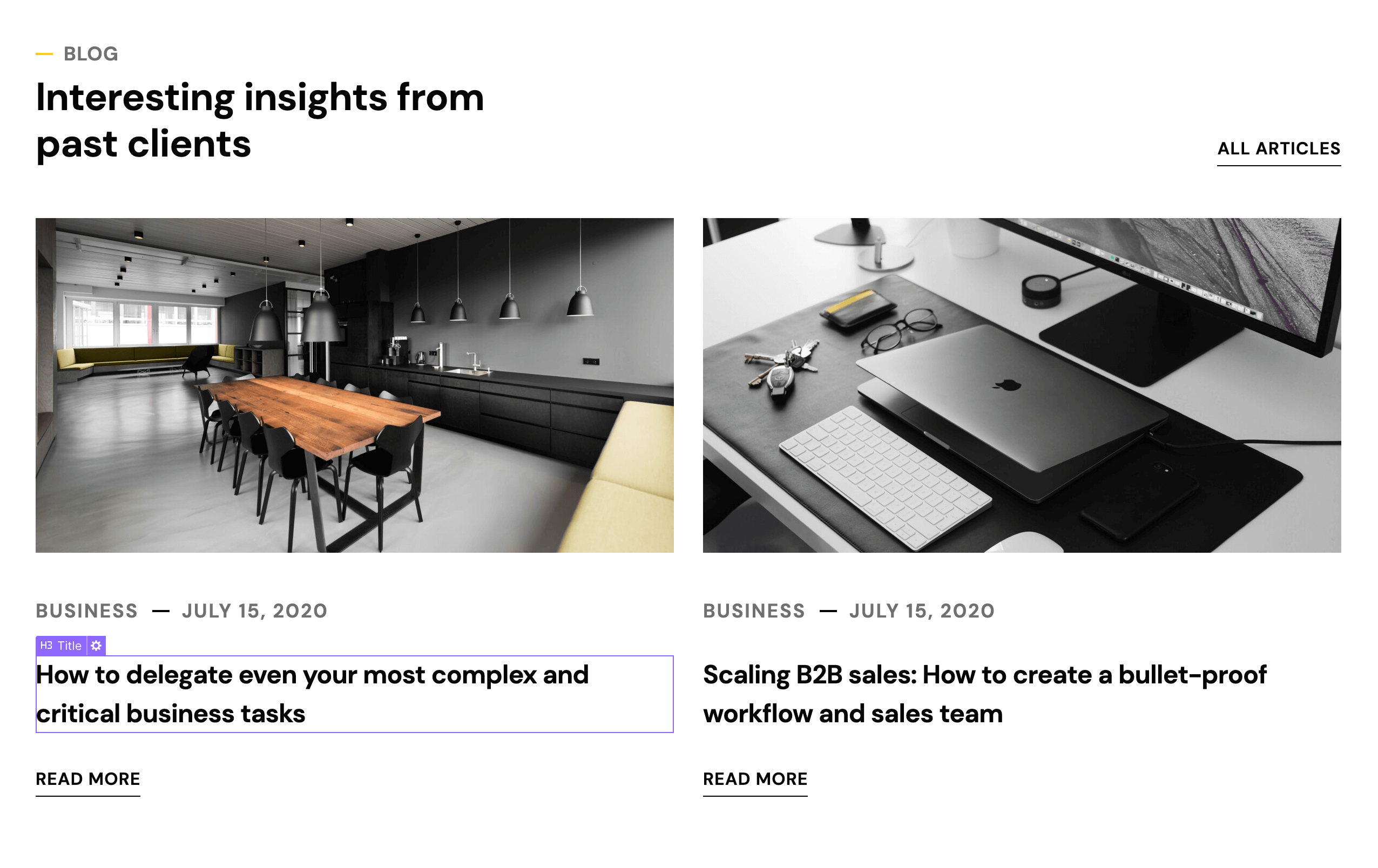 CMS Items - Consultant Webflow Template
