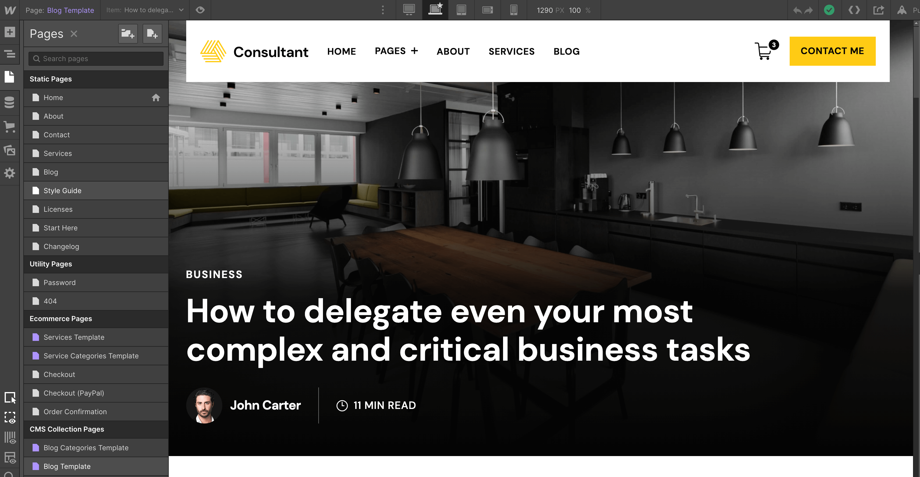 CMS Page - Consultant Webflow Template