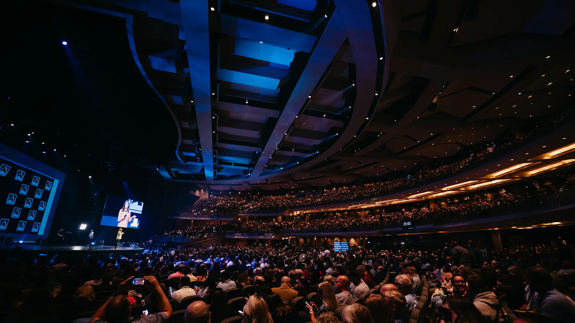 Speaker on stage at the Global Leadership Summit