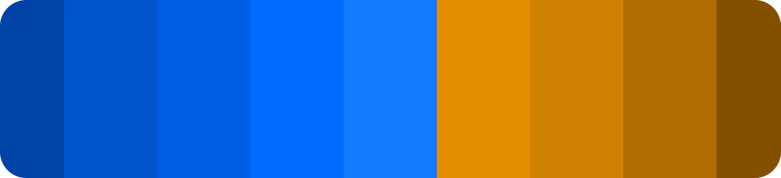 Complementary color palette example