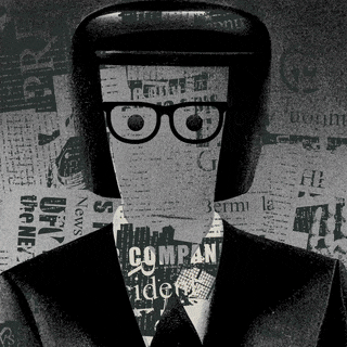 An animated anonymous character