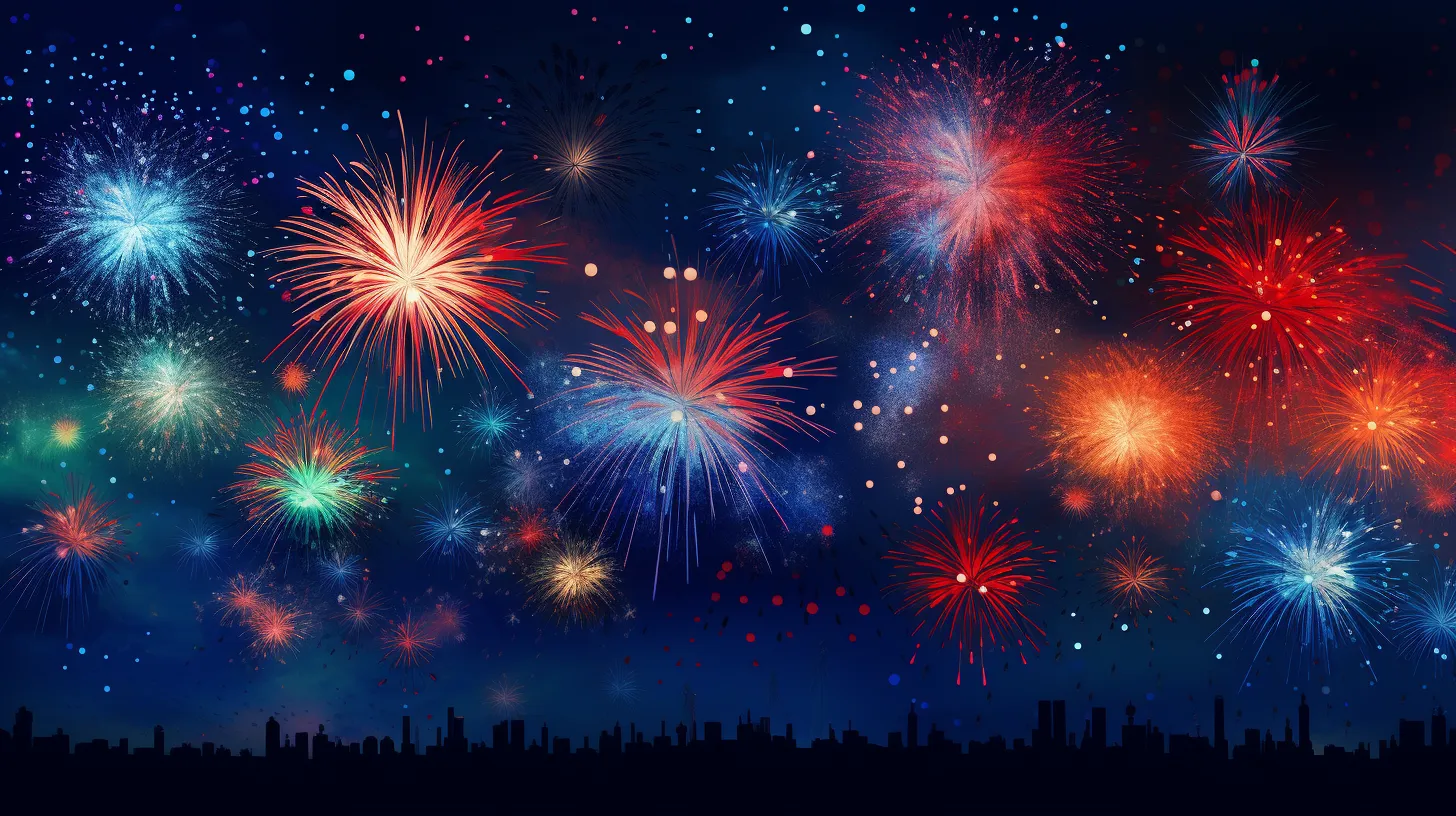 Fireworks in the night sky